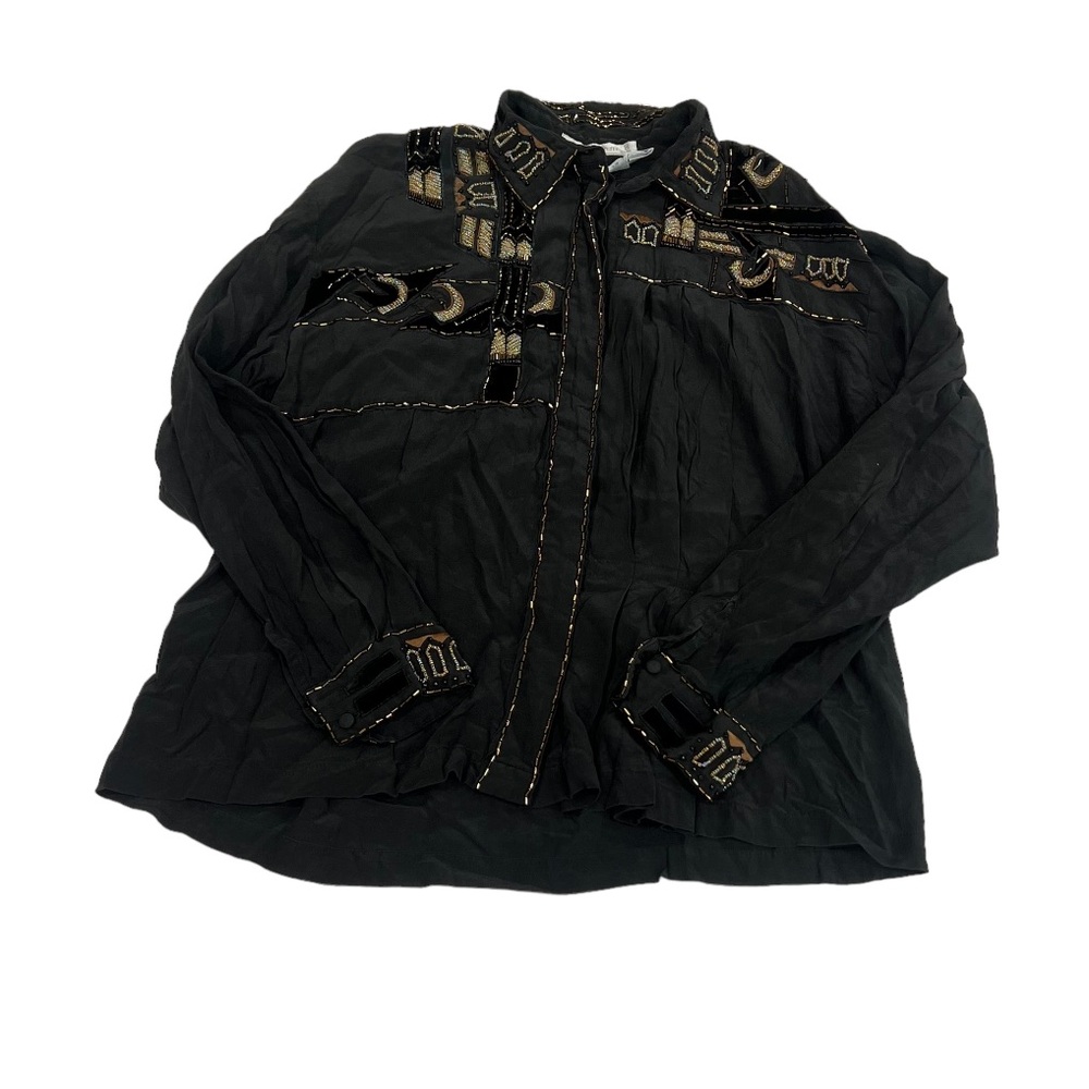 Mercedes & Adrienne | Studs Silk Blouse